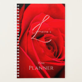 Romantische rote Rose Planer