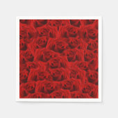 Romantische Rote Rose Serviette (Vorderseite)