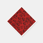 Romantische Rote Rose Serviette (Ecke)