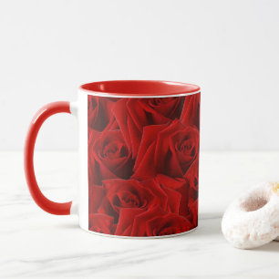 Romantische Rote Rose Tasse