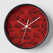 Romantische Rote Rose Uhr (Vorderseite)