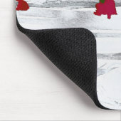 Romantische Rote Rose und Laterne Rustikal Mousepad (Ecke)