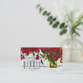 Romantische Rote Rose und Laterne Rustikal Visitenkarte (Stehend Vorderseite)