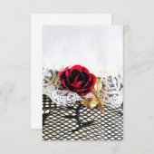 Romantische rote Rose und Weiß (Vorne/Hinten)