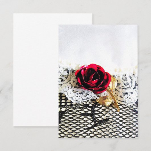 Romantische rote Rose und Weiß (Vorne/Hinten)