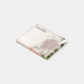 Romantische Rote Rose, Wasserfarbe 4" x 3" Post-it Klebezettel (angewinkelt)