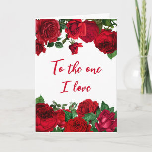 Romantische rote Rosen auf weißem Valentinstag Karte