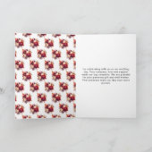 Romantische Rote Rosen Blumenhochzeit Dankeskarte (Innenseite)