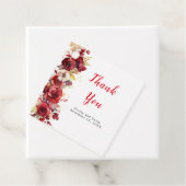 Romantische Rote Rosen Blumenhochzeit Geschenkanhänger (Beispiel)