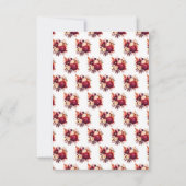 Romantische Rote Rosen Blumenhochzeit RSVP Karte (Rückseite)