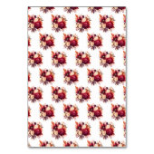 Romantische Rote Rosen Blumenhochzeit Tischnummer (Rückseite)