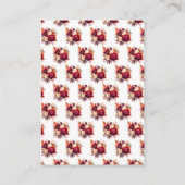 Romantische Rote Rosen Blumenzellenregister Begleitkarte (Rückseite)