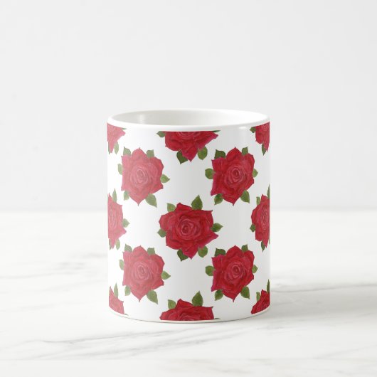 Romantische Rote Rosen Custom Coffee Tasse (Mittel)