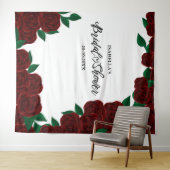 Romantische rote Rosen fallen / Brautparty Wandteppich (Beispiel (Horizontal))