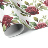 Romantische Rote Rosen Geschenkpapier (Rolleneckpunkt)