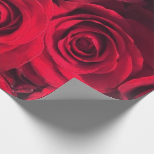 Romantische Rote Rosen Geschenkpapier (Ecke)