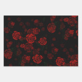 Romantische rote Rosen Geschenkpapier Set (Vorderseite 2)