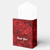 Romantische Rote Rosen Herzblorhochzeit Vielen Dan Geschenkschachtel (Geöffnet)