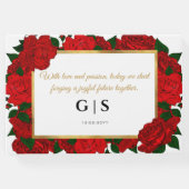 Romantische Rote Rosen Hochzeiten Gästebuch (Rückseite)