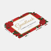 Romantische Rote Rosen Hochzeiten Gästebuch (Ecke)