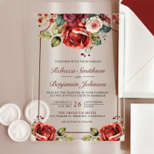 Romantische rote Rosen Hochzeitsfloristik