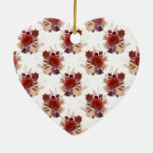 Romantische Rote Rosen Keramik Ornament (Hinten)