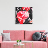 Romantische Rote Rosen Leinwanddruck (Insitu (Wohnzimmer))