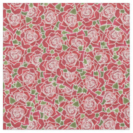 Romantische Rote Rosen Muster Stoff