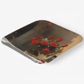 Romantische Rote Rosen Pappteller (Gewinkelt)