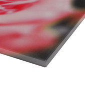 Romantische Rote Rosen Schneidebrett (Ecke)