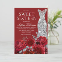 Romantische Rote Rosen Silver Diamond Gown Sweet 1