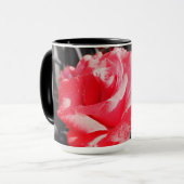 Romantische Rote Rosen Tasse (Vorderseite Links)