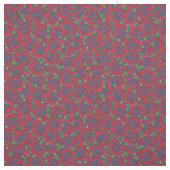 Romantische Rote Rosen über blaues Muster Stoff (Muster)