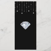 Romantische Rote Rosen und Diamanten-Hochzeitmenü Menükarte (Rückseite)