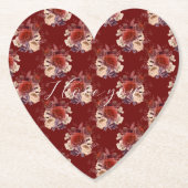 Romantische Rote Rosen Untersetzer (Vorderseite)
