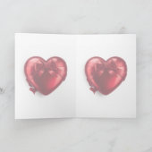 Romantische rote Rosen Valentinstag Liebesbotschaf Karte (Innenseite)