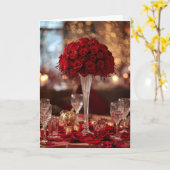 Romantische rote Rosen Valentinstag Liebesbotschaf Karte (Gelbe Blume)