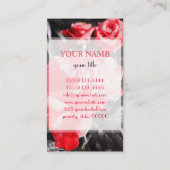 Romantische Rote Rosen Visitenkarte (Rückseite)