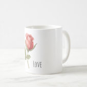 Romantische rote Rosenliebe Kaffeetasse (VorderseiteRechts)