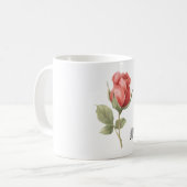 Romantische rote Rosenliebe Kaffeetasse (Vorderseite Links)