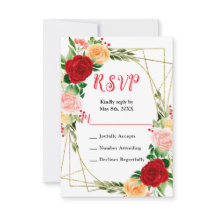 Romantische rote und orangefarbene Rosen