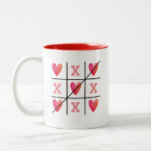 Romantische Rote Valentine Herz Zweifarbige Tasse (Links)