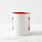 Romantische Rote Valentine Herz Zweifarbige Tasse (Mittel)