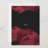 Romantische Rote Wasserfarbe Einladung zur Hochzei (Rückseite)