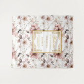 Romantische Rotze Elfenbein Goldblume Hochzeit Hin Wandteppich (Vorderseite (Horizontal))