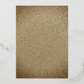 Romantische Royal Rote Rosen Hochzeit Gold Folieneinladung (Rückseite)