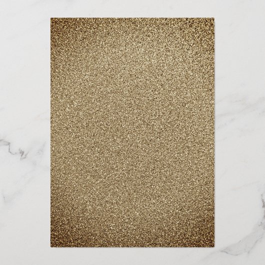 Romantische Royal Rote Rosen Hochzeit Gold Folieneinladung (Rückseite)