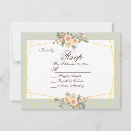 Romantische RSVP-Karte der grünen Wiesen Seite Einladung