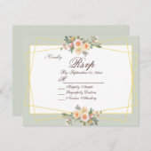 Romantische RSVP-Karte der grünen Wiesen Seite Einladung (Vorne/Hinten)