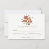 Romantische RSVP-Karten für Aquarellbilder RSVP Karte (Vorderseite)